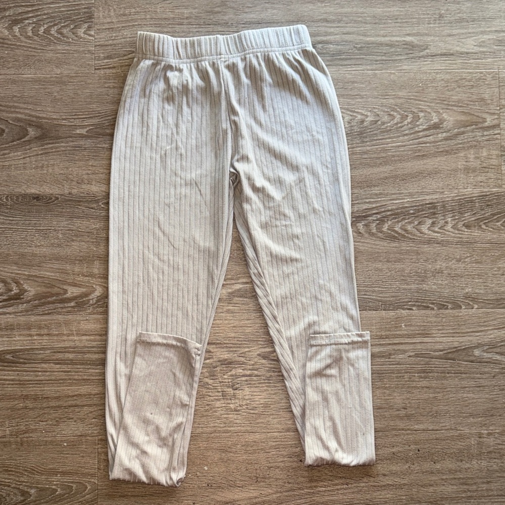 Aerie Ribbed Light Gray Leggings